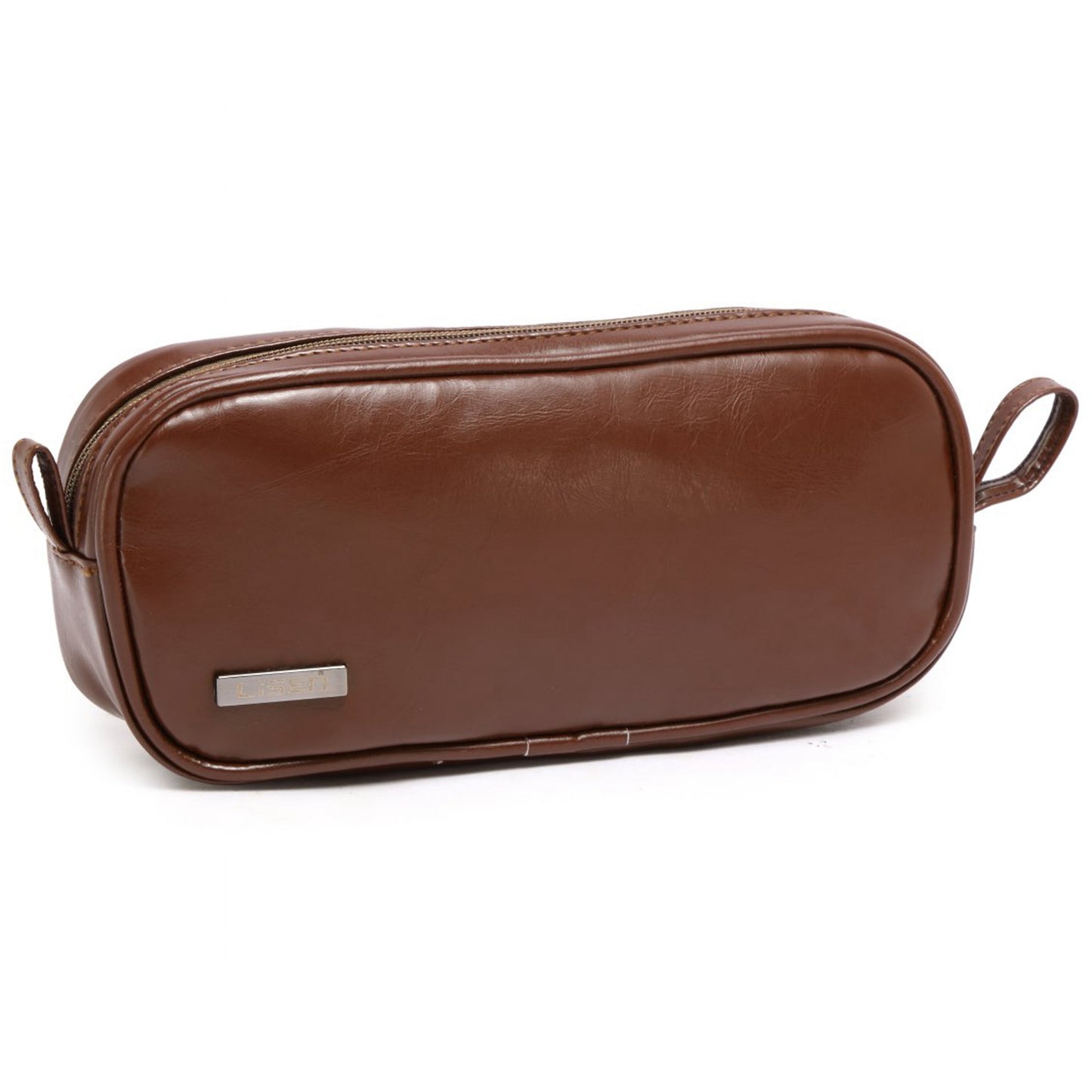 LISEN PU Leather Electronics Accessories Storage Bag Comestic Bag Makeup Organizer
