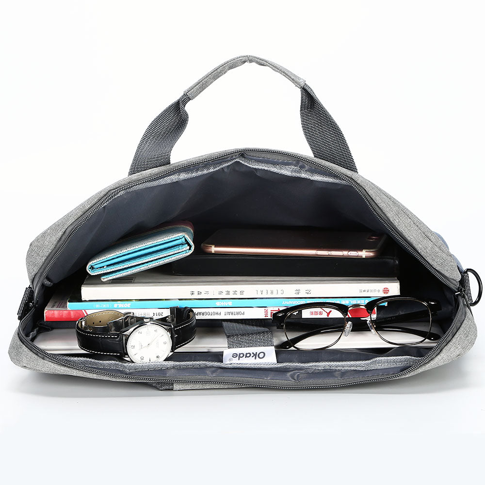 OKADE T52 14-inch Notebook Crossbody Handbag Portable Laptop Zipper Bag (with Shoulder Strap)