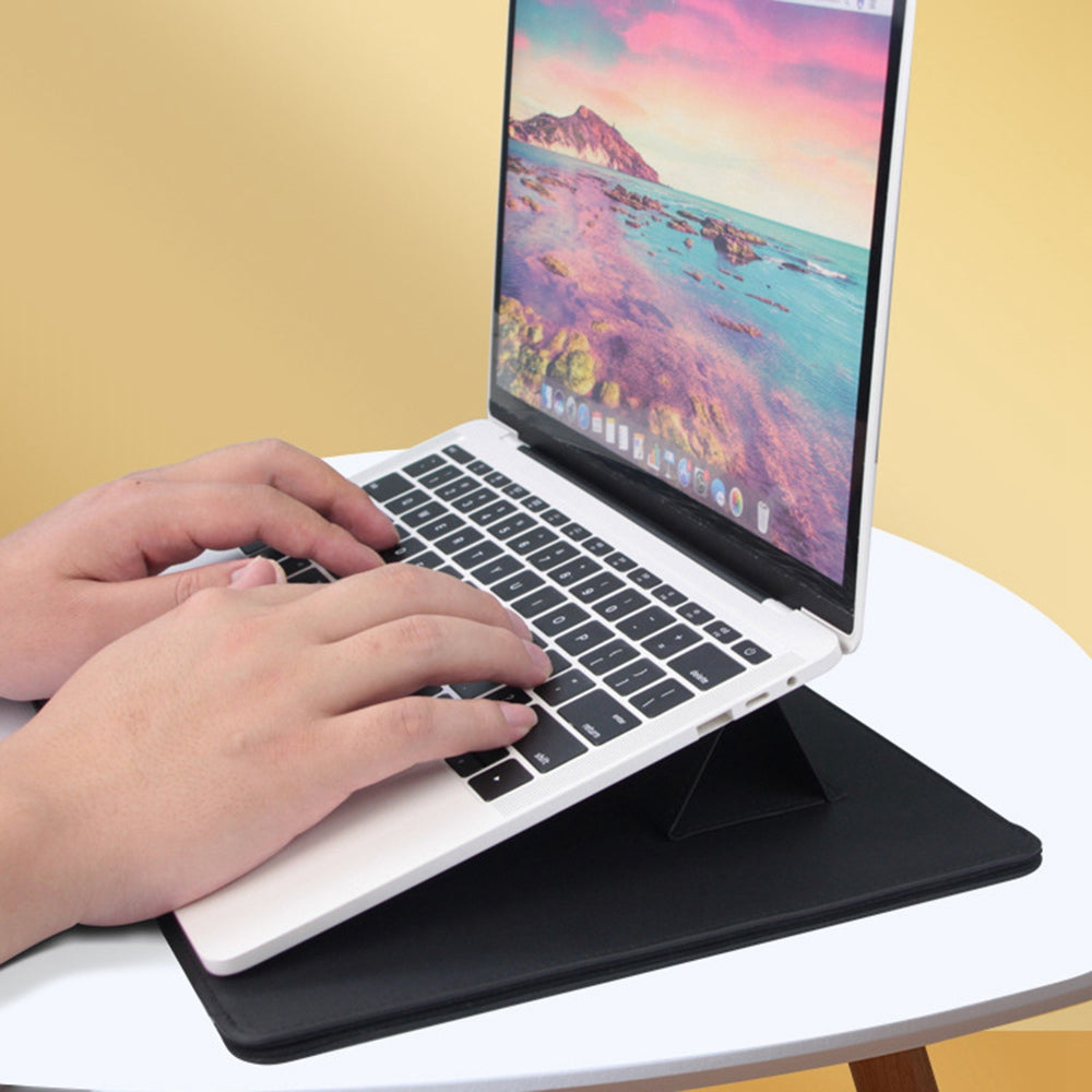14" Notebook Computer Ultra-thin Sleeve Shockproof Anti-scratch Laptop Case with Magnetic Holder Stand