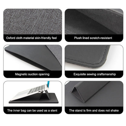 14" Notebook Computer Ultra-thin Sleeve Shockproof Anti-scratch Laptop Case with Magnetic Holder Stand
