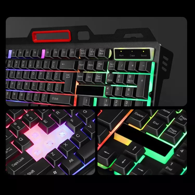 RGB Light 104 Keys USB Wired Gaming Keyboard and Wired Mouse Combo for PC Gamer Laptop Work