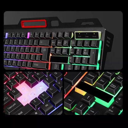 RGB Light 104 Keys USB Wired Gaming Keyboard and Wired Mouse Combo for PC Gamer Laptop Work