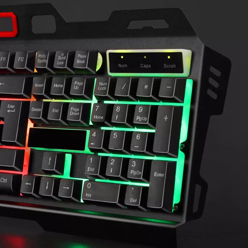 RGB Light 104 Keys USB Wired Gaming Keyboard and Wired Mouse Combo for PC Gamer Laptop Work