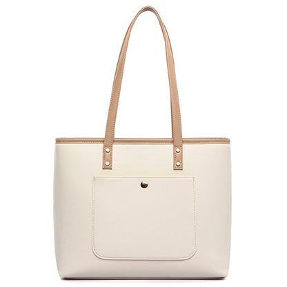 13.3 / 14-inch PU Leather Lightweight Women Handbag Shockproof Laptop Tote Bag for Work Travel