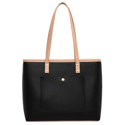 13.3 / 14-inch PU Leather Lightweight Women Handbag Shockproof Laptop Tote Bag for Work Travel