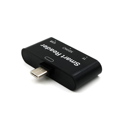 T532 3 in 1 Type-C Port USB3.0 SD TF Extender Card Reader Adapter Supports OTG Function for Phone
