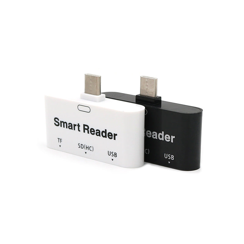 T532 3 in 1 Type-C Port USB3.0 SD TF Extender Card Reader Adapter Supports OTG Function for Phone