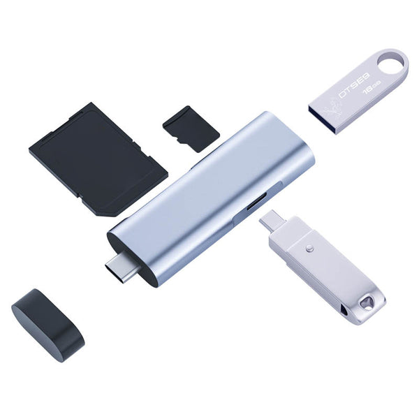 Multi-function Type-C Card Reader USB-C OTG Portable Memory Card Reader for Mobile Phones, Computers