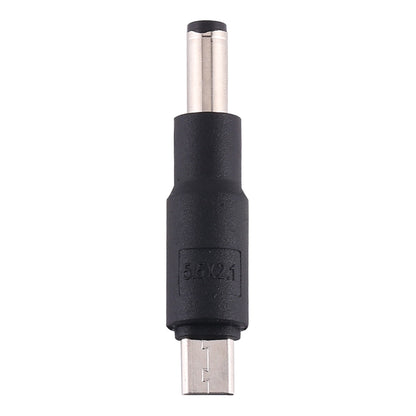 10Pcs DC Power Plug 5.5 x 2.1mm Male To Micro USB Male Adapter