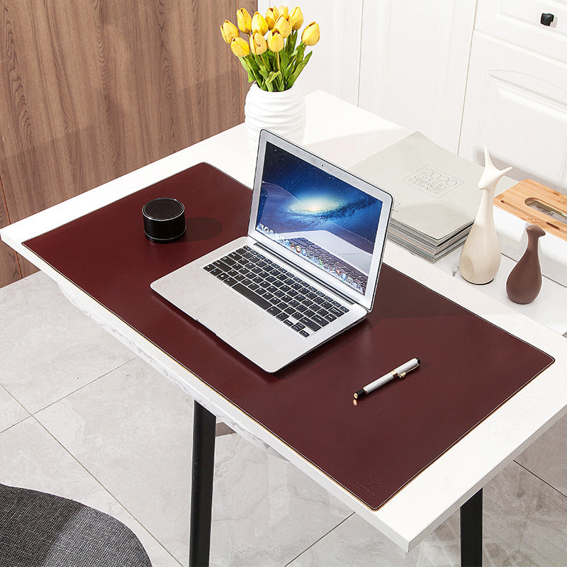 Large Gaming Laptop Mouse Pad Non-slip Oil Wax Texture Top Layer Cowhide Leather Office Desk Mousepad, 60x40cm