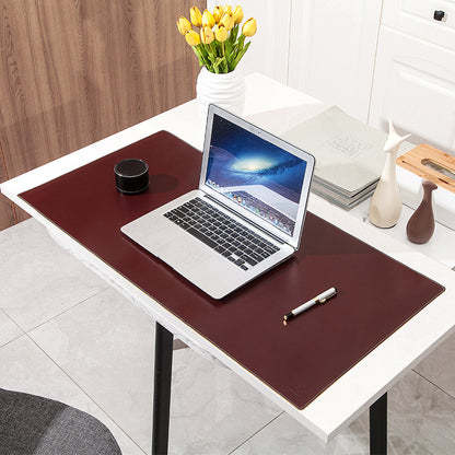Large Gaming Laptop Mouse Pad Non-slip Oil Wax Texture Top Layer Cowhide Leather Office Desk Mousepad, 60x40cm