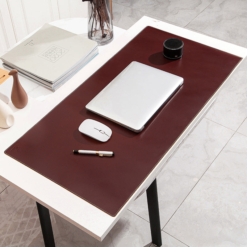 Large Gaming Laptop Mouse Pad Non-slip Oil Wax Texture Top Layer Cowhide Leather Office Desk Mousepad, 60x40cm