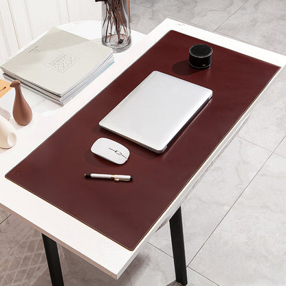 Large Gaming Laptop Mouse Pad Non-slip Oil Wax Texture Top Layer Cowhide Leather Office Desk Mousepad, 60x40cm