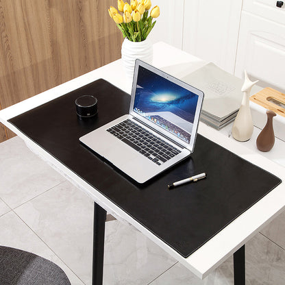 Large Gaming Laptop Mouse Pad Non-slip Oil Wax Texture Top Layer Cowhide Leather Office Desk Mousepad, 60x40cm