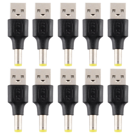 10Pcs DC Power Plug 5.5 x 2.5mm Male To USB 2.0 Male Adapter