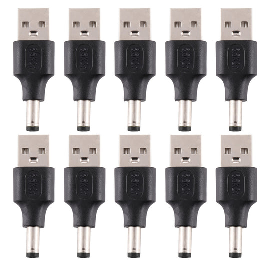 10Pcs DC Power Plug 5.5 x 2.1mm Male To USB 2.0 Adapter