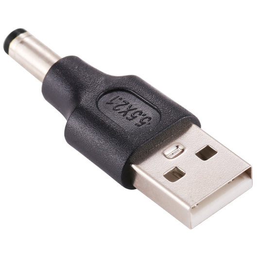 10Pcs DC Power Plug 5.5 x 2.1mm Male To USB 2.0 Adapter