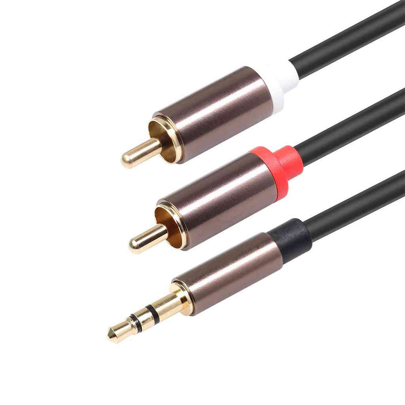 3.5mm Male to 2RCA Male Audio Cable 2 Meters