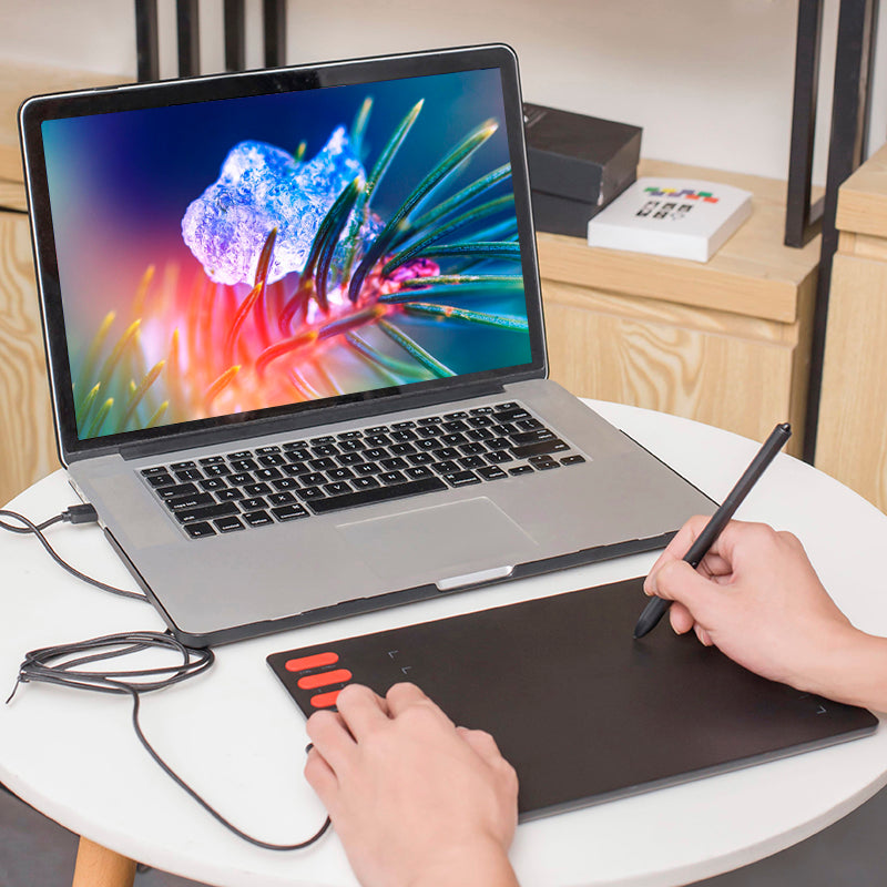 VINSA T505 for Mobile Phone/Computer/Laptop Electronic Digital Tablet Hand Drawing Board + Charging Free Pressure Sensitive Pen Refills OTG Adapter with Cable Kit