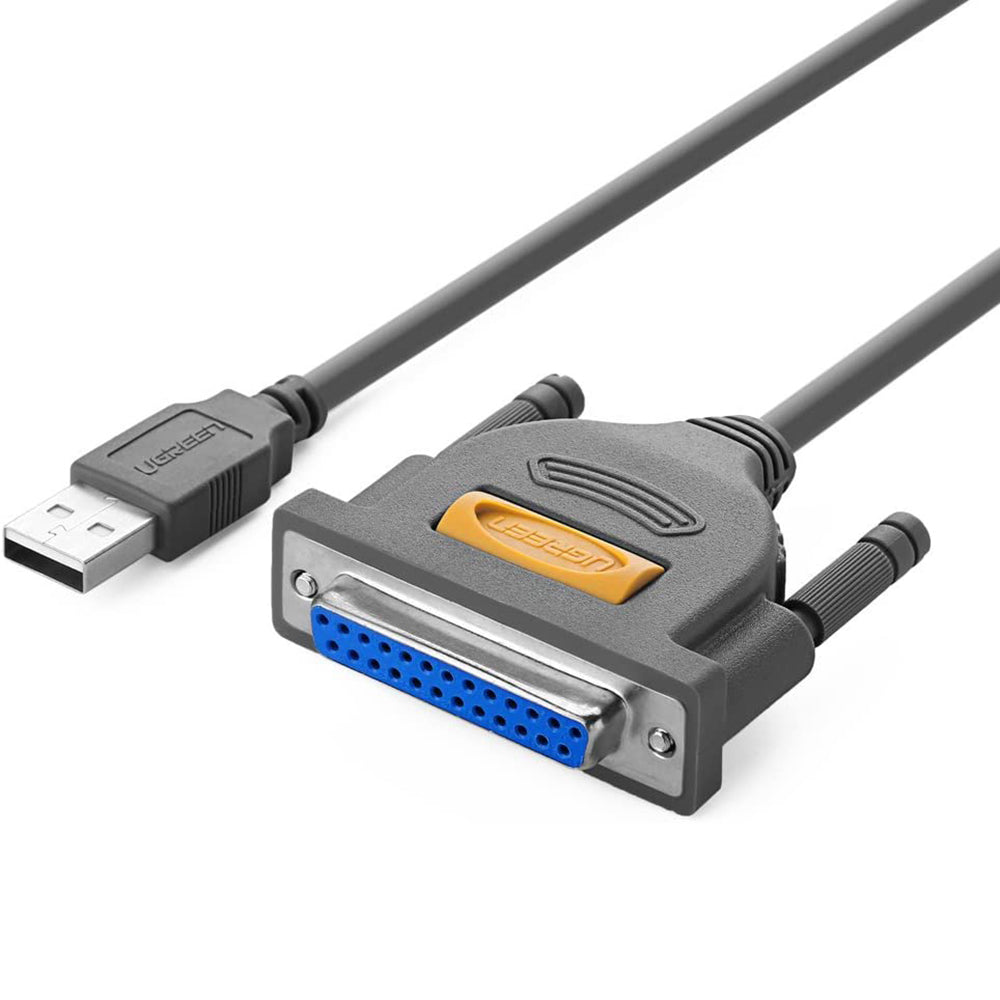 UGREEN 2m USB to DB25 Parallel Printer Cable Adapter for Laptop Desktop PC Support Windows Mac OS Linux