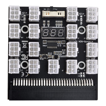 PW-001 12V ATX 17Ports 6Pin Power Supply Breakout Board Adapter Converter for Ethereum ETH BTC Mining Miner