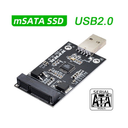 U2-008 Mini PCI-E mSATA to USB 2.0 External SSD PCBA Converter Adapter Card without Case