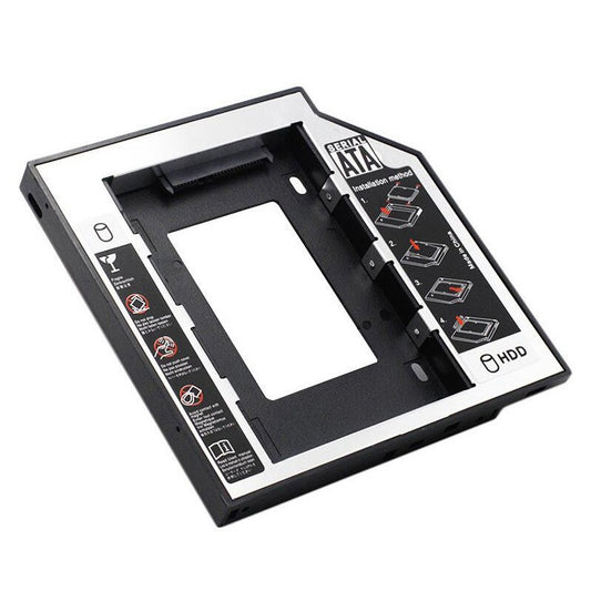 2.5" SSD Caddy Adapter SATA 3.0 Interface Hard Drive Holder Aluminum HDD Caddy 12.7mm / 9.5mm Hard Drive Mounting Bracket for Laptops, Computers