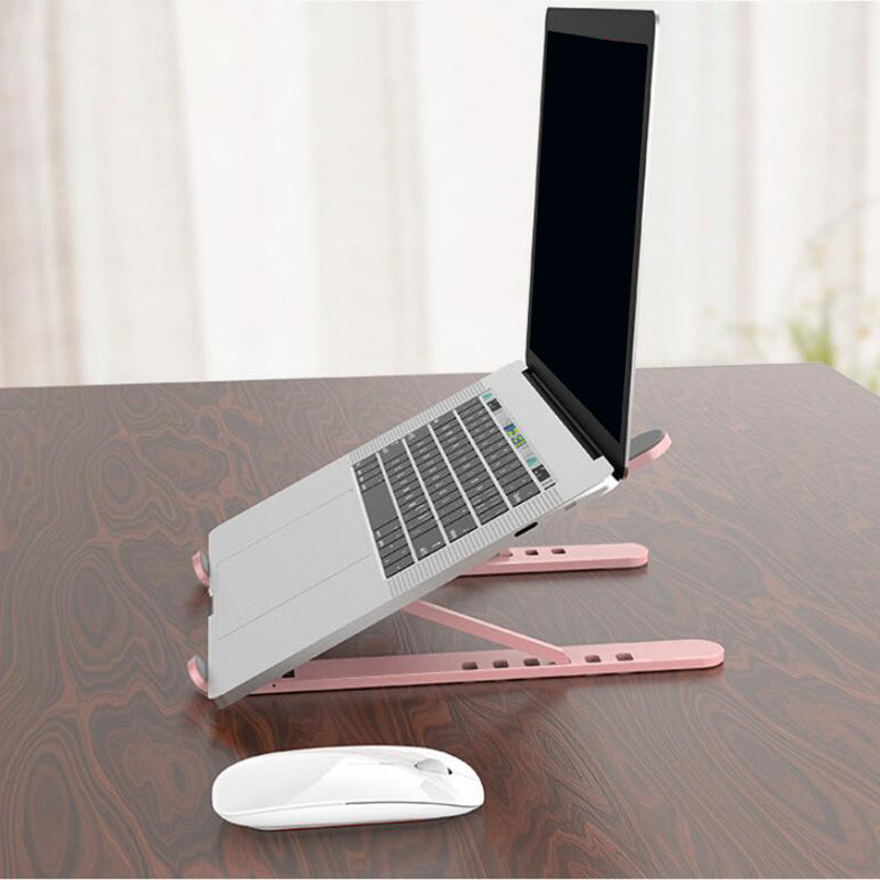 Foldable Portable Desktop Computer Laptop Stand 6-Level Angle Adjustable Height Laptop Mount