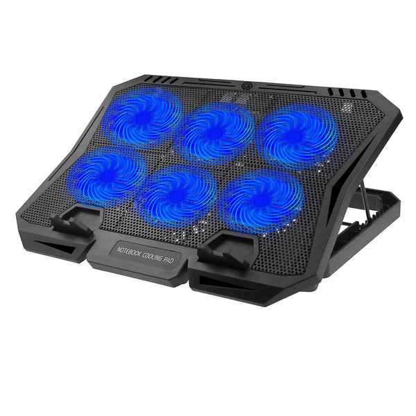 X6B 7-Gear Height 6-Fan Laptop Cooling Stand Adjustable Wind Speed Notebook Cooler