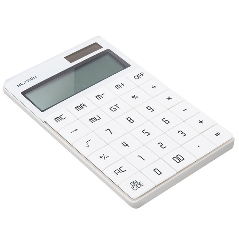 DELI Nusign NS041 Desktop Calculator 12 Bits Large Button Dual Power Calculator for Business / Office / School