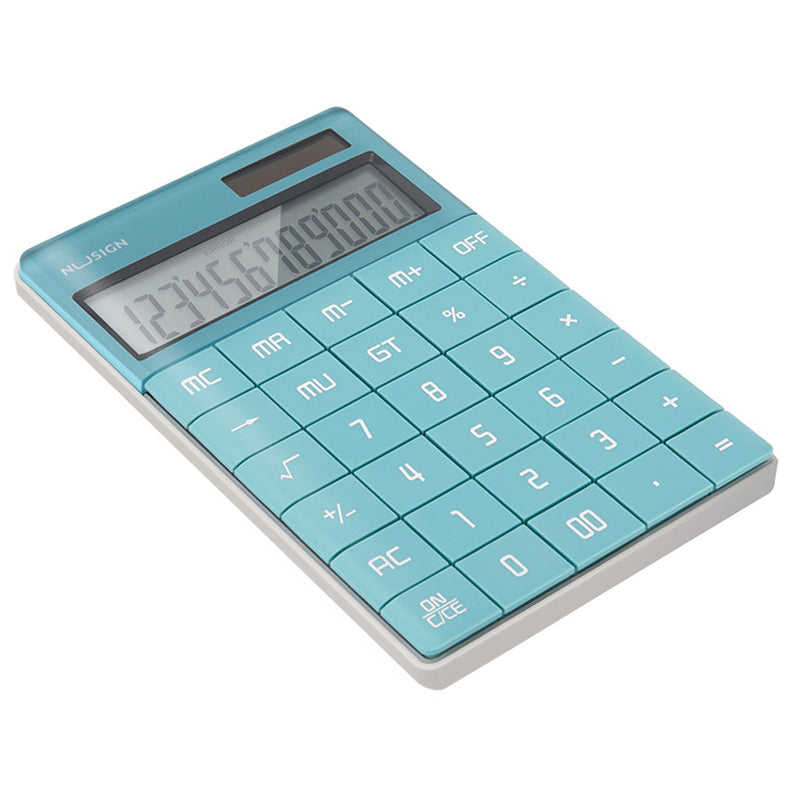 DELI Nusign NS041 Desktop Calculator 12 Bits Large Button Dual Power Calculator for Business / Office / School