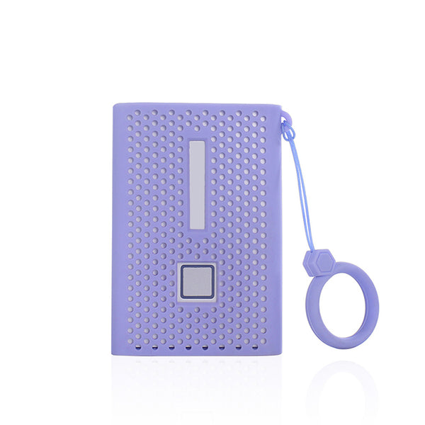For Samsung T7 Portable Hard Drive Soft Silicone Protective Cover Anti-drop Sleeve Case with Ring Strap
