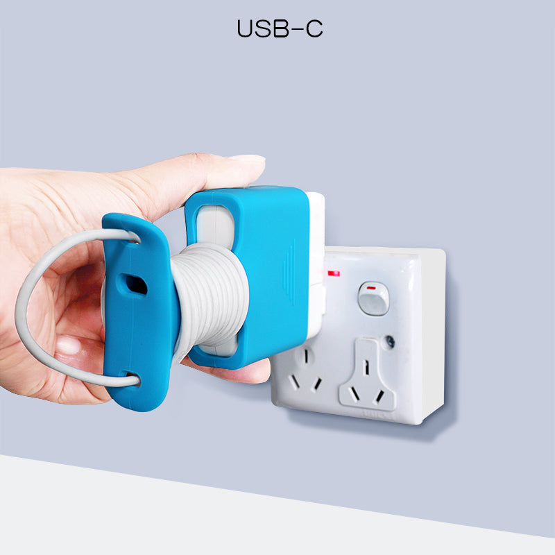 Soft Silicone Cover Charging Cable Organizer Protective Case for Apple MacBook USB-C Power Adapter 61W/96W