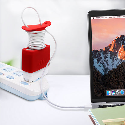 Soft Silicone Cover Charging Cable Organizer Protective Case for Apple MacBook USB-C Power Adapter 61W/96W