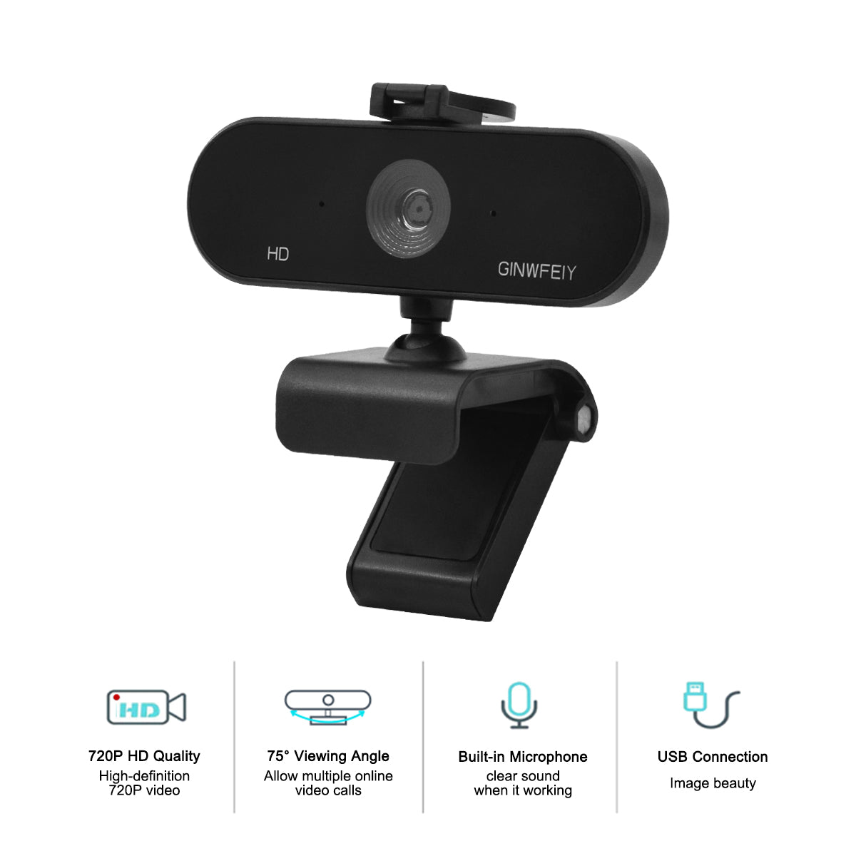 A25 HD 1080P Auto-focus Camera Live Stream Video Conference Camera with Microphone USB Webcam
