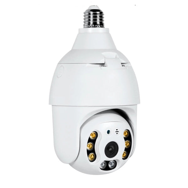 TY-Q05 3MP Tuya Security Surveillance PTZ WiFi Camera with E27 Bulb Socket for Smart Home Monitoring CCTV Camera