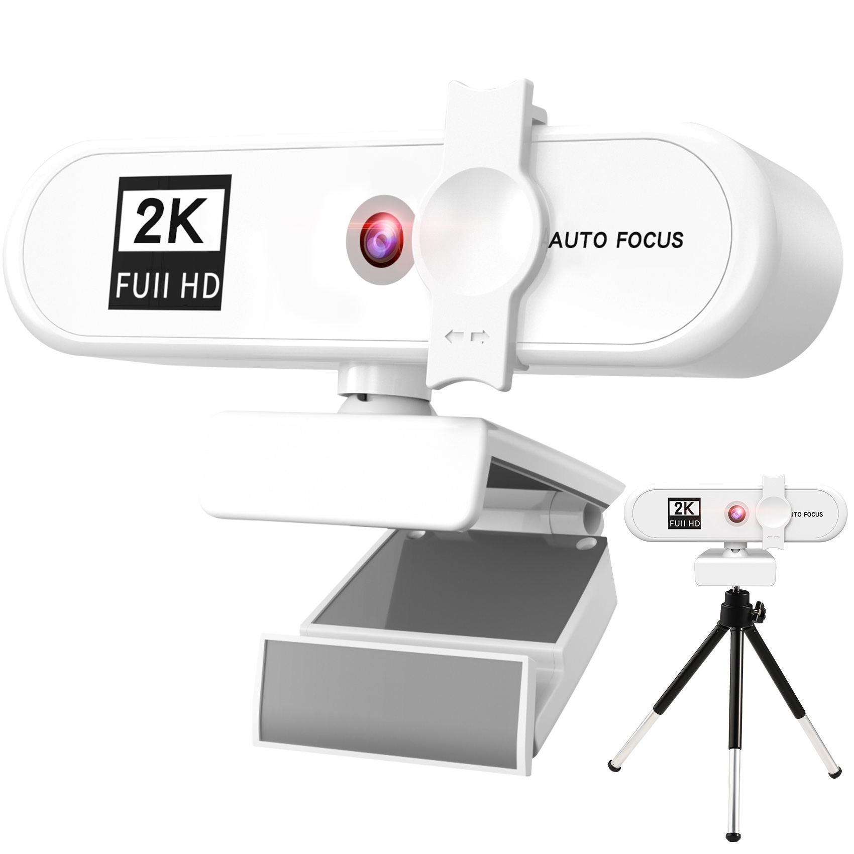 2K Full HD Auto Focus USB Computer Laptop Camera Live Streaming Video Conference Webcam with Built-in Microphone