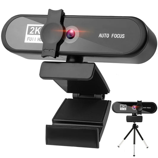 2K Full HD Auto Focus USB Computer Laptop Camera Live Streaming Video Conference Webcam with Built-in Microphone