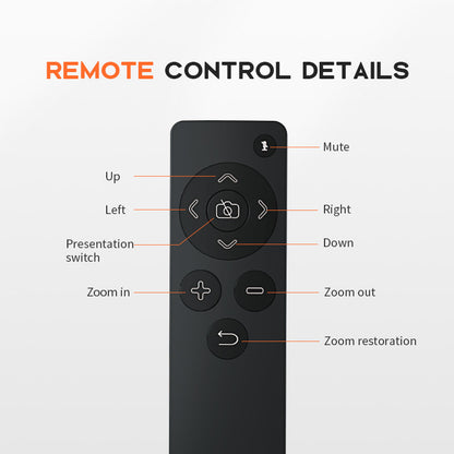 H200 QHD 2K 30FPS Webcam Remote Control USB Web Camera with Fill Light for Live Streaming Video Recording