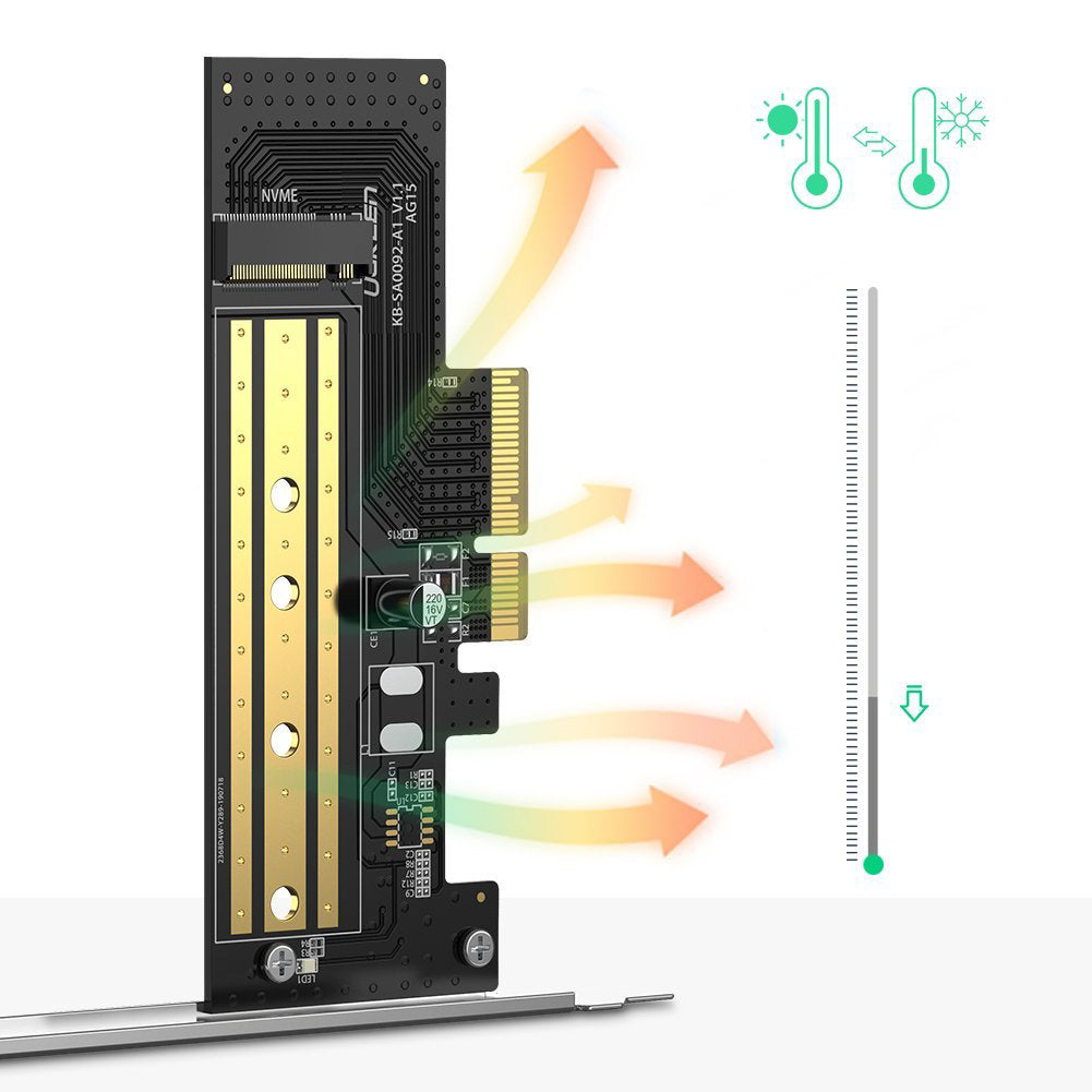 UGREEN M.2 NVME to PCle 3.0 Adapter High Speed Computer Expansion Cards SSD Conversion Card with Bracket