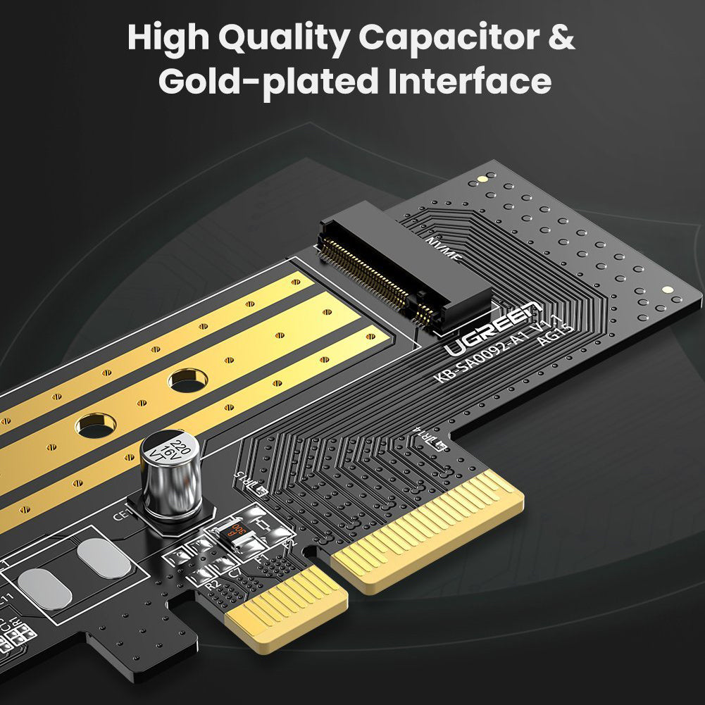 UGREEN M.2 NVME to PCle 3.0 Adapter High Speed Computer Expansion Cards SSD Conversion Card with Bracket