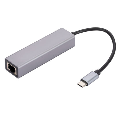 Type C to RJ45 Ethernet Adapter+3xUSB 3.0 Ports, Aluminum Alloy USB 3.0 to RJ45 Gigabit Ethernet LAN Network Convertor