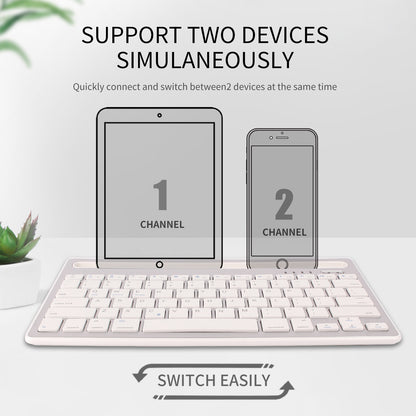 HM-04 Dual-Device Connection Bluetooth Keyboard for IOS Android Windows Phones/Tablets