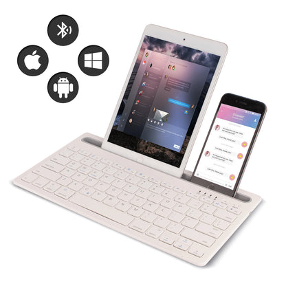 HM-04 Dual-Device Connection Bluetooth Keyboard for IOS Android Windows Phones/Tablets