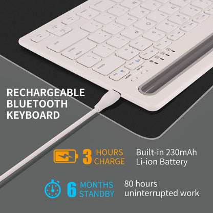 HM-04 Dual-Device Connection Bluetooth Keyboard for IOS Android Windows Phones/Tablets