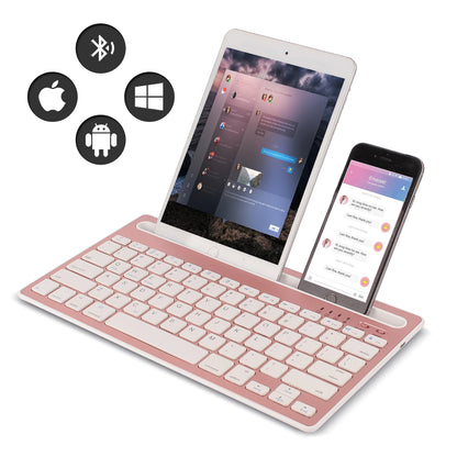 HM-04 Dual-Device Connection Bluetooth Keyboard for IOS Android Windows Phones/Tablets