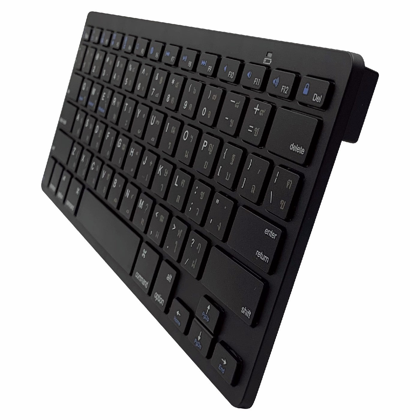 [Thai Version] X5 Noiseless 78-Key Ultra Thin Wireless Bluetooth Keyboard for iPad iPhone - Black