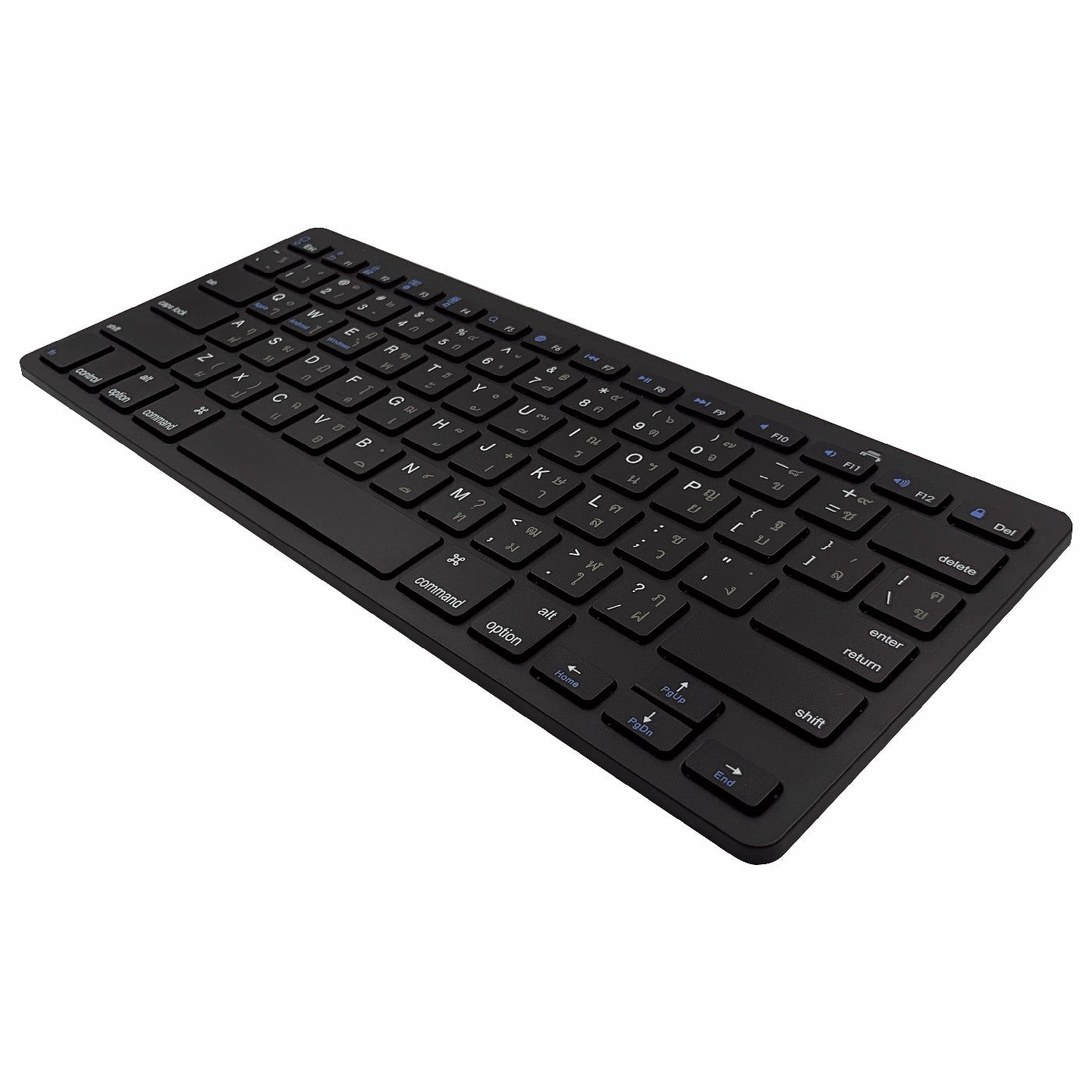 [Thai Version] X5 Noiseless 78-Key Ultra Thin Wireless Bluetooth Keyboard for iPad iPhone - Black