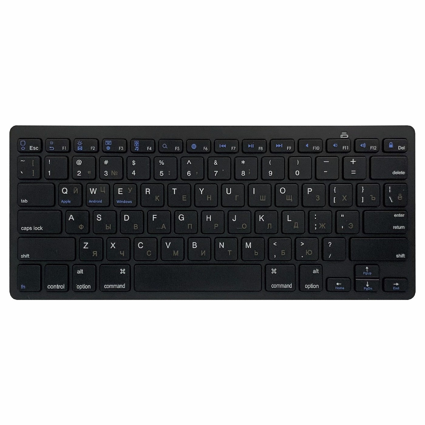 [Russian Version] X5 78-Key Ultra Thin Soft Touch Wireless Bluetooth Keyboard for iPad iPhone - Black