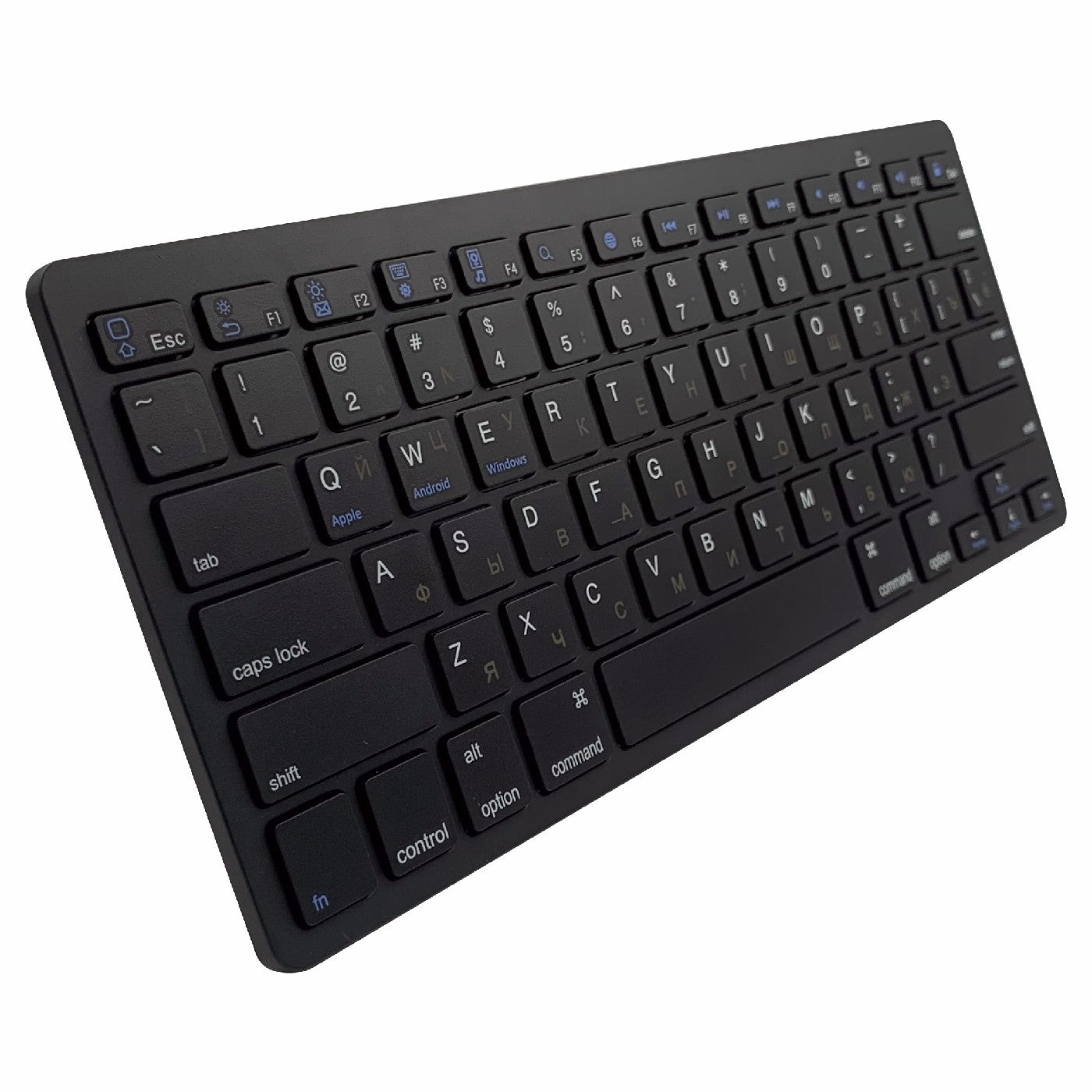 [Russian Version] X5 78-Key Ultra Thin Soft Touch Wireless Bluetooth Keyboard for iPad iPhone - Black